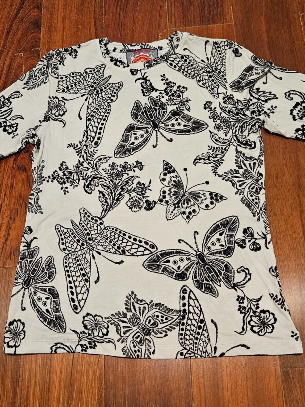 Johnny Was Janie Favorite Fitted Elbow Sleeve Tee